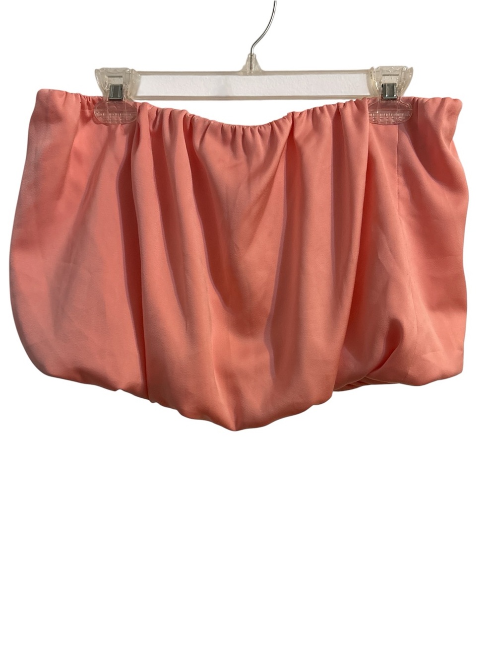 WAYF Peach Bubble Satin Top Medium